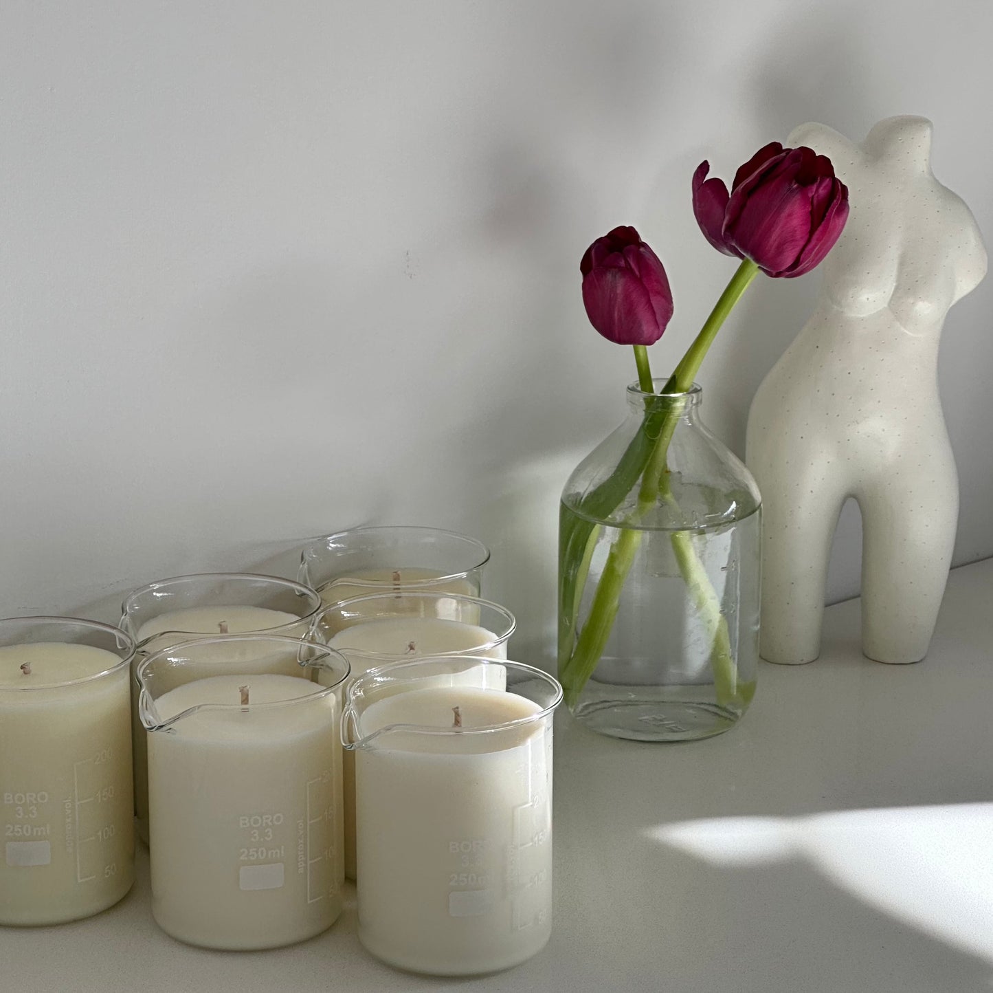 Natural Soy Wax Beaker Candles