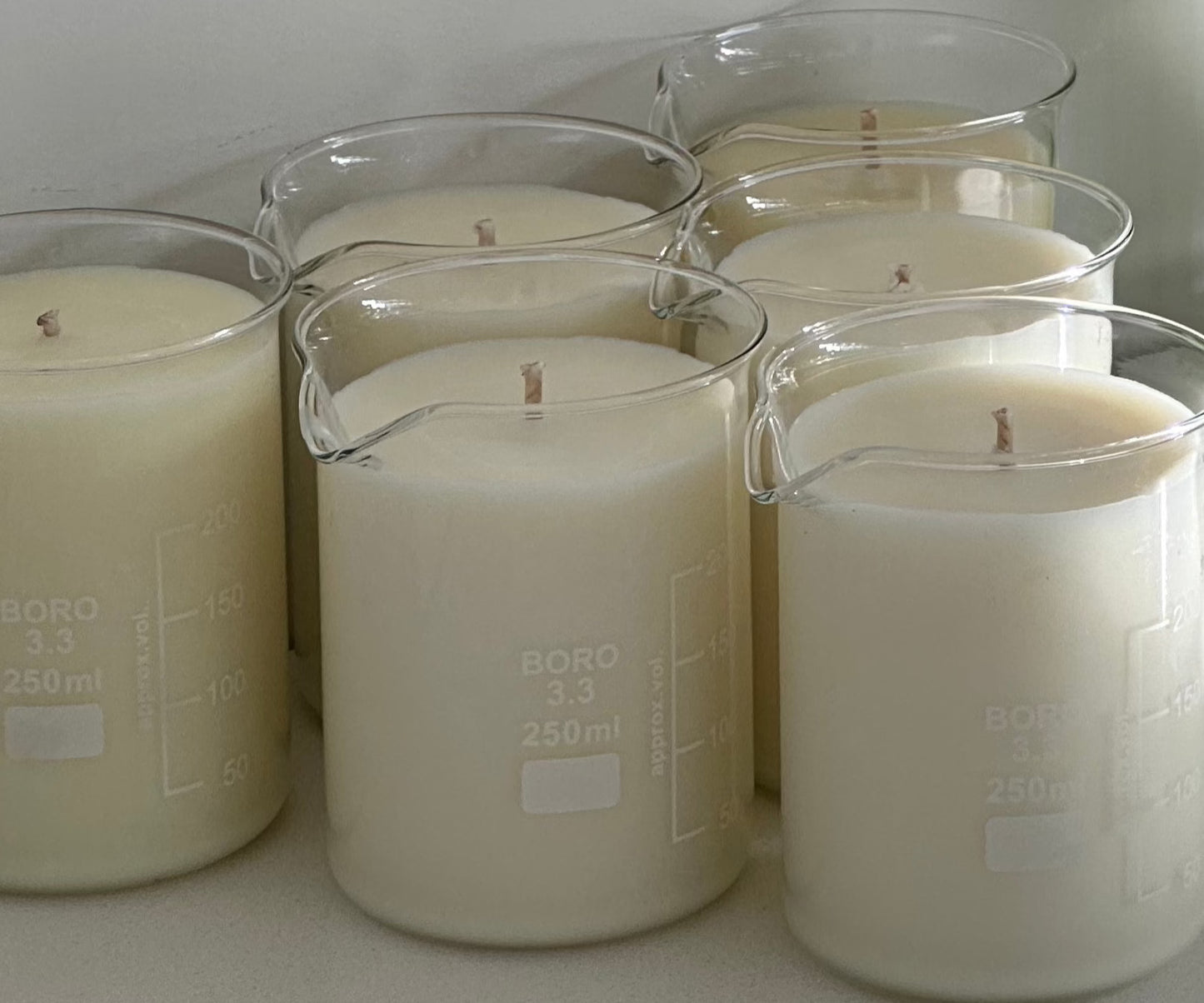 Natural Soy Wax Beaker Candles